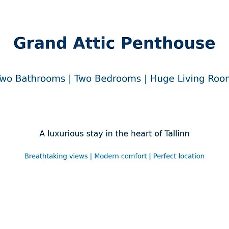 Grand Attic Penthouse Apartman Tallinn